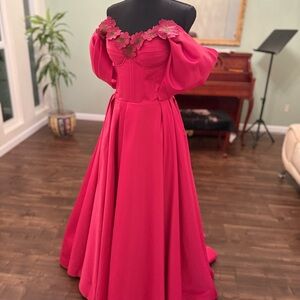 Designer gown by Ukrainian designer Oxana Grigorenko. One of a kind creation. S.